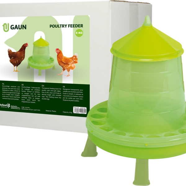 Mangeoire tour pour volailles sur pieds, vert citron, 8 kg – Gaun