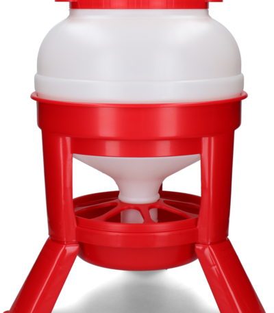 Mangeoire sur pieds pour volailles, rouge, 20 l – Gaun Hopper