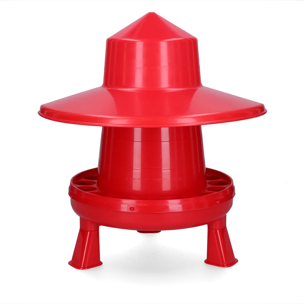 Tour d’alimentation pour volailles avec chapeau anti pluie et pieds, 4 kg – Gaun – Image 1