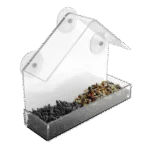 Mangeoire pour oiseaux en plastique avec 3 ventouses, 150 x 63 x 150 mm – Gaun