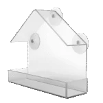 Mangeoire pour oiseaux en plastique avec 3 ventouses, 150 x 63 x 150 mm – Gaun – Image 2