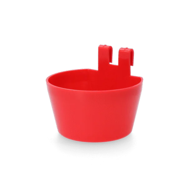 Mangeoire en plastique pour volailles avec 2 crochets – Gaun