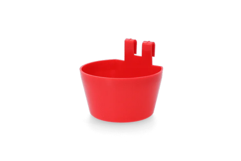 Mangeoire en plastique pour volailles avec 2 crochets – Gaun