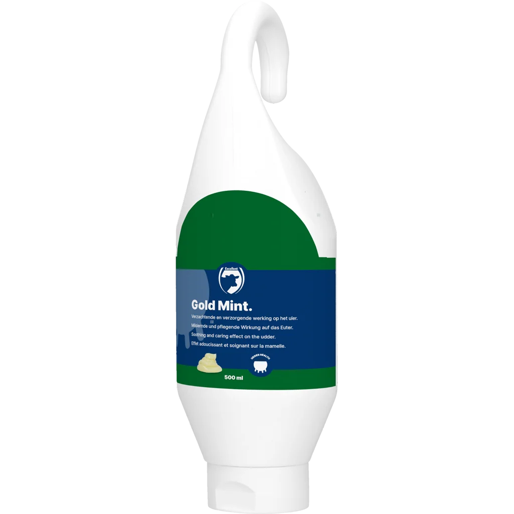 Gel pour la mamelle des vaches laitières à l’huile de menthe poivrée, 500 ml – Excellent Gold Mint – Image 1