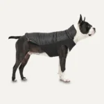 Manteau pour chien à doublure en peluche et extérieur déperlant, taille XS, noir – Goo-eez Mock Neck Signature Wrap Jacket – Image 2