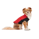 Manteau pour chien avec doublure en peluche et extérieur déperlant, taille XXS, rouge et noir – Goo-eez Mock Neck Signature Wrap Jacket – Image 3