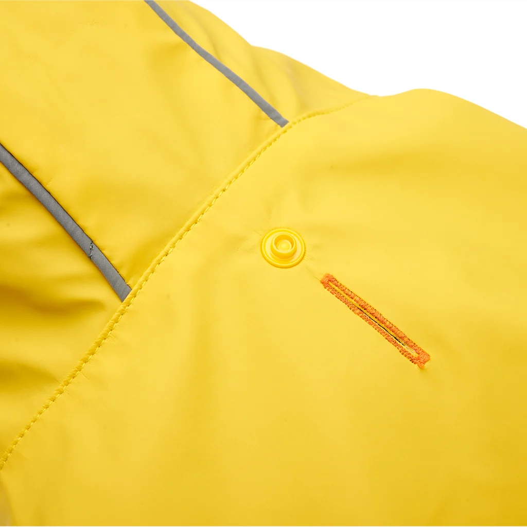 Imperméable pour chien avec capuche et bordure réfléchissante, taille S, jaune et gris – Goo-eez Reflective Hooded Raincoat – Image 5