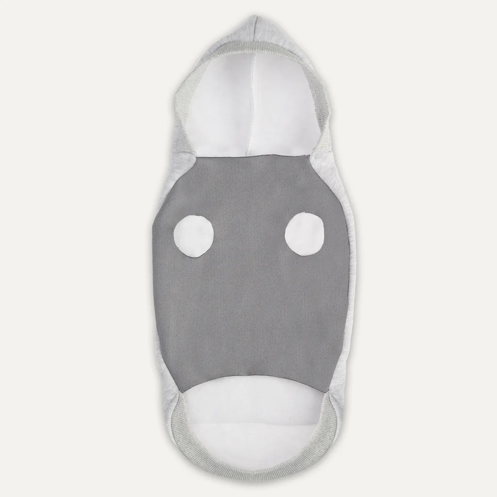 Sweat à capuche pour chien en polaire avec doublure peluche, taille M, gris – Goo-eez Kangaroo Fleece Hoodie – Image 5