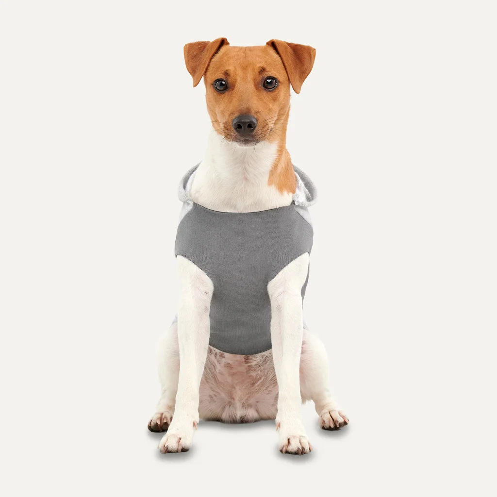 Sweat à capuche pour chien en polaire avec doublure en peluche, taille XXL, gris – Goo-eez Kangaroo Fleece Hoodie – Image 3