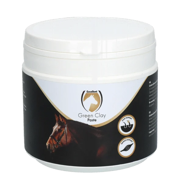 Pâte d’argile verte prête à l’emploi pour la peau, 500 g – Excellent Horse Green Clay Paste