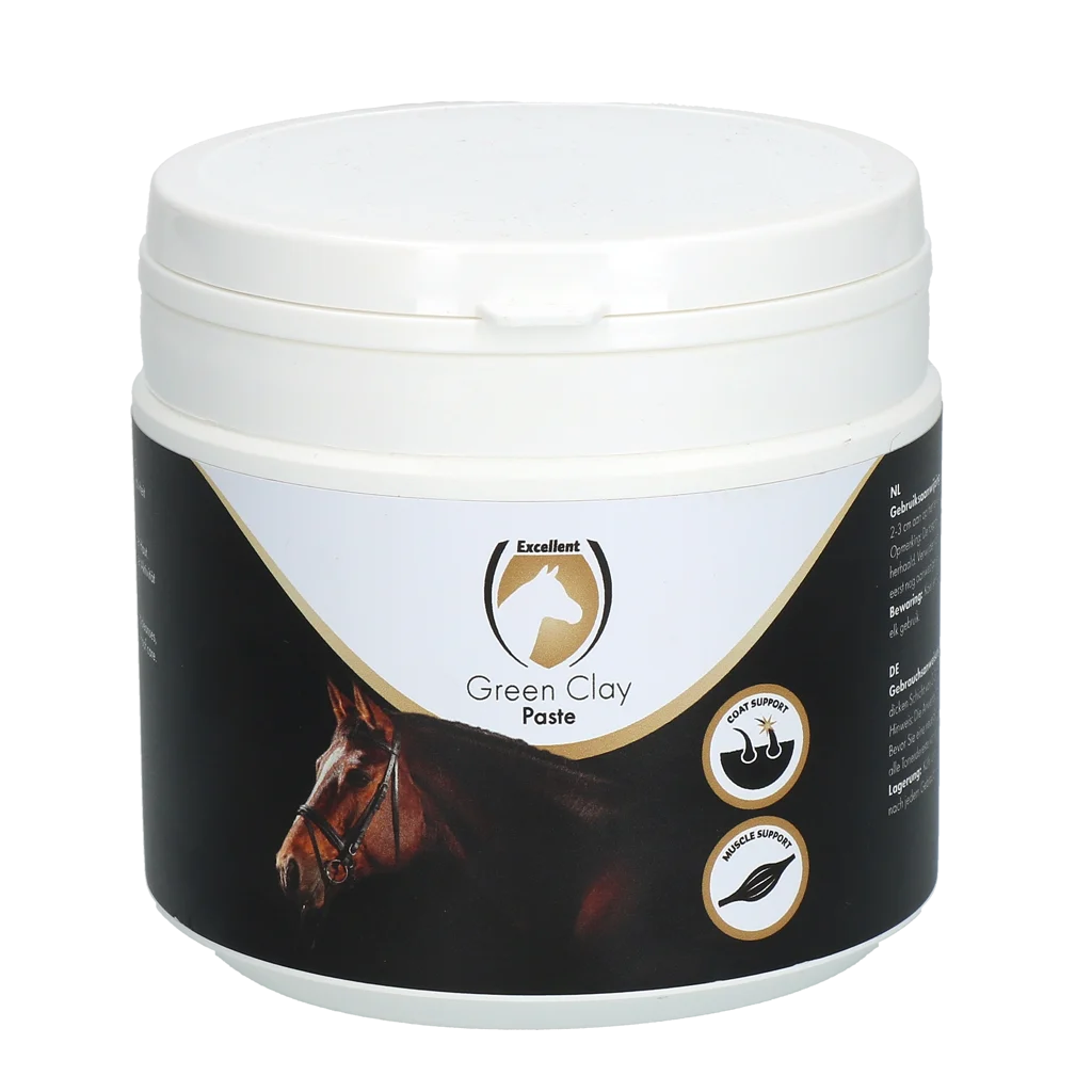 Pâte d’argile verte prête à l’emploi pour la peau, 500 g – Excellent Horse Green Clay Paste – Image 1