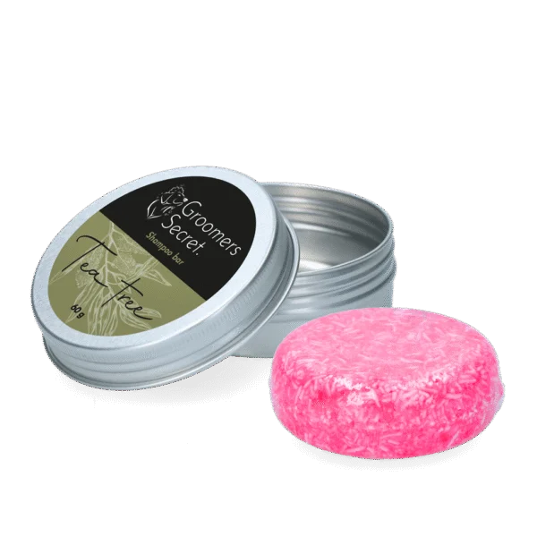 Shampoing solide avec après shampooing, parfum Tea Tree, 60 g – Groomers Secret Shampoo Bar Tea Tree