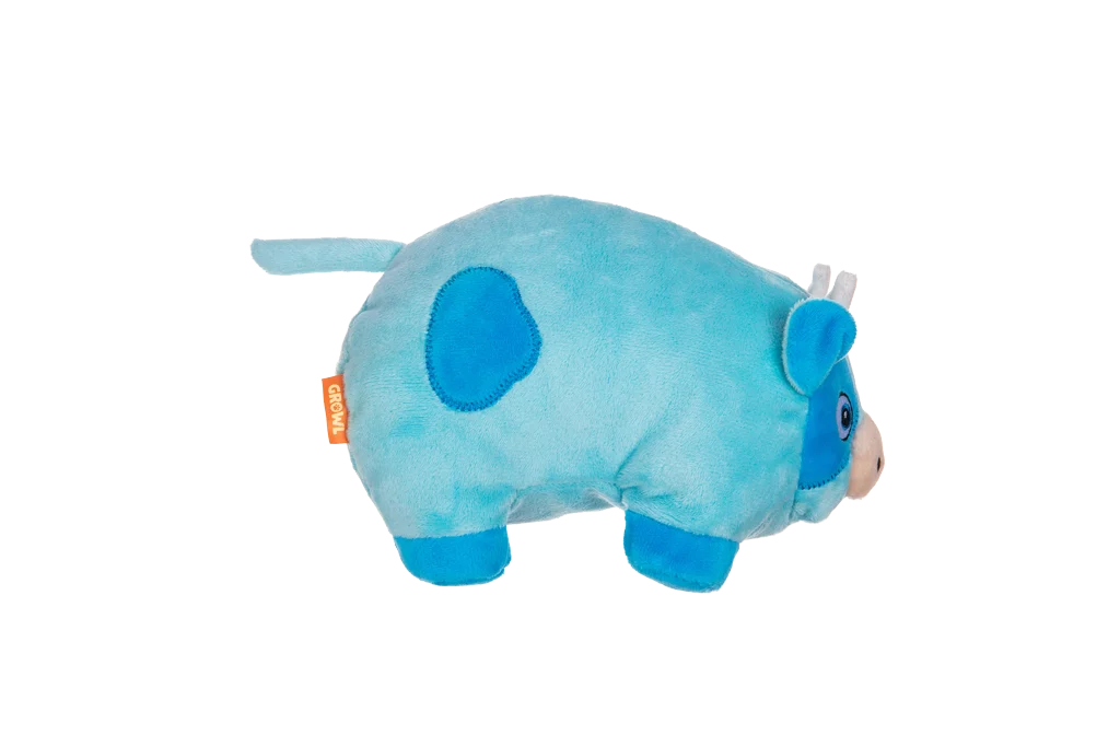 Peluche pour chien avec grand pouic – Growl Trofflers Moo Moo la vache – Image 2