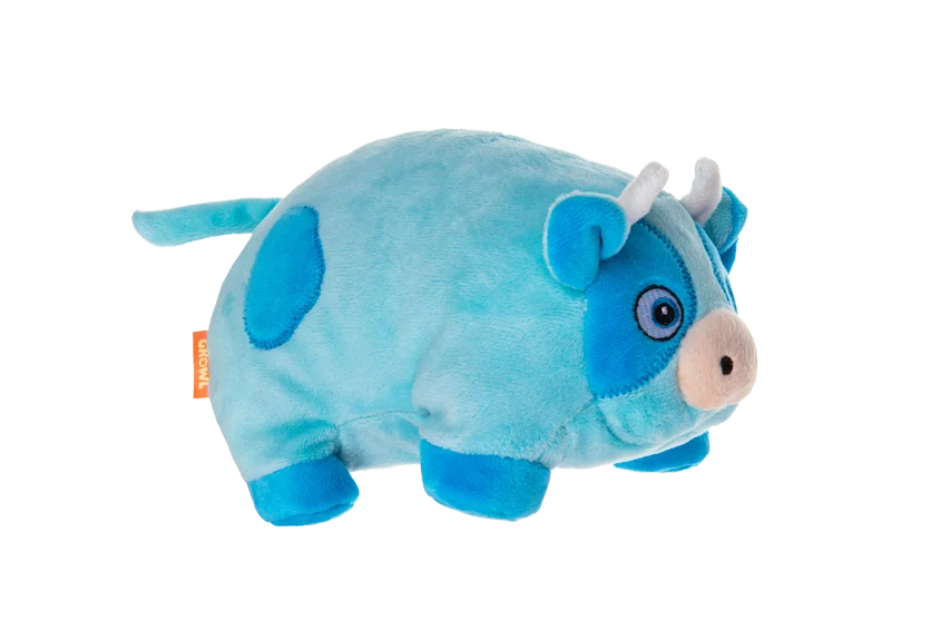 Peluche pour chien avec grand pouic – Growl Trofflers Moo Moo la vache – Image 3