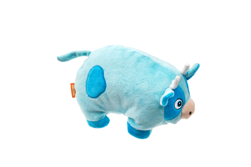 Peluche pour chien avec grand pouic – Growl Trofflers Moo Moo la vache – Image 4