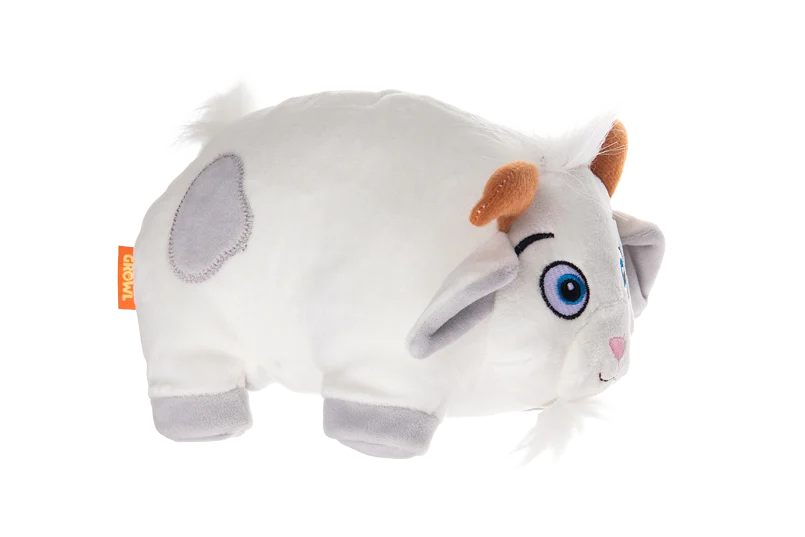 Peluche pour chien avec grand pouic – Growl Trofflers Bleaty la chèvre – Image 3