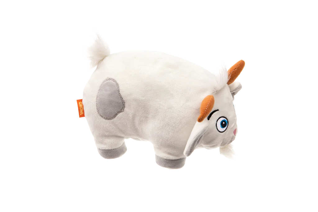 Peluche pour chien avec grand pouic – Growl Trofflers Bleaty la chèvre – Image 4