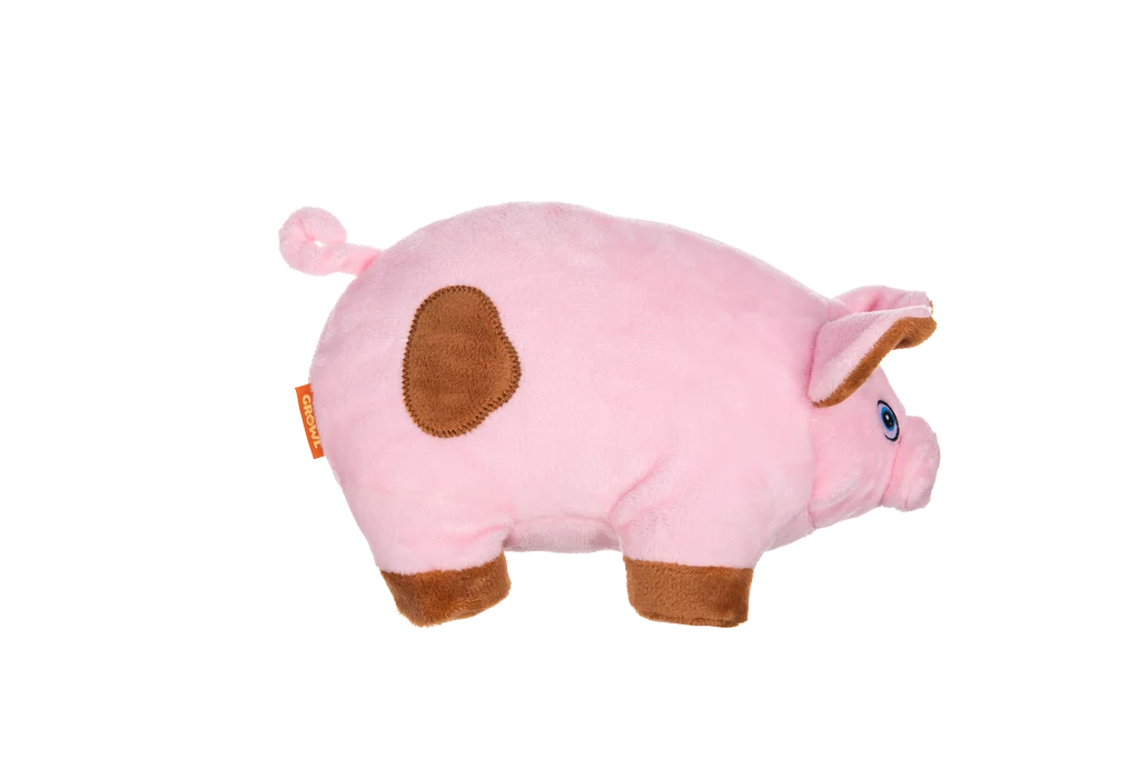 Peluche pour chien avec grand couineur – Growl Trofflers Oinkers le cochon – Image 2