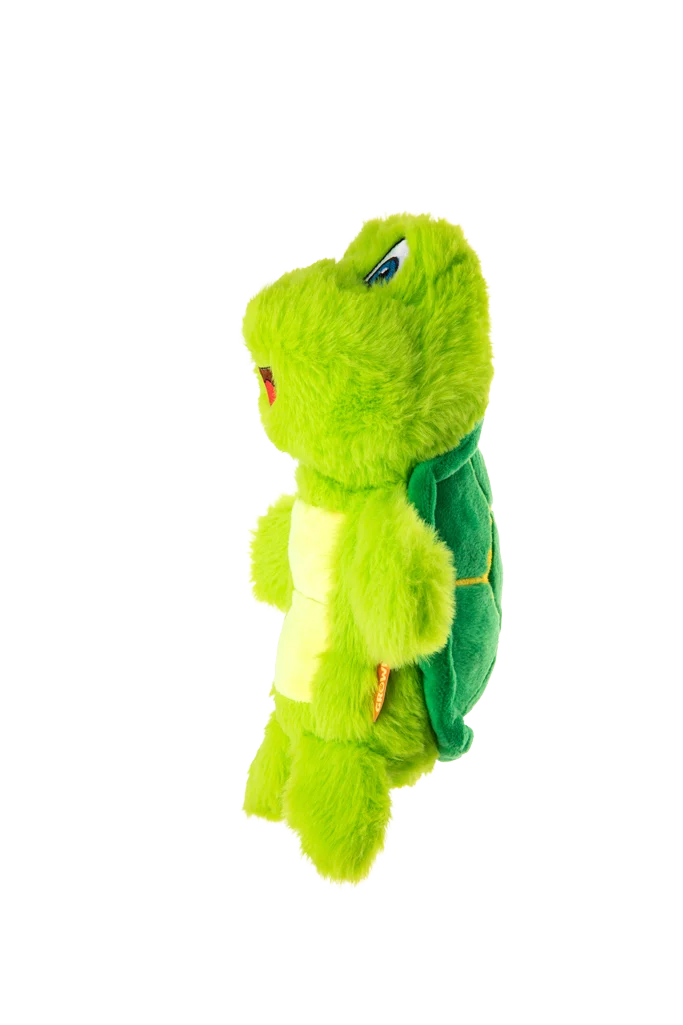 Peluche pour chien tortue avec tapis sonore et couineur – Growl Belly Boomerz Tina la tortue – Image 3