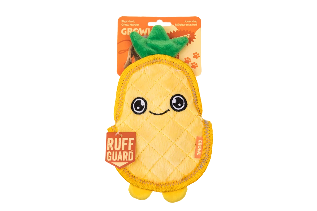 Jouet couineur pour chien avec trois couineurs – Growl Flip Floppz Penny l’ananas – Image 1