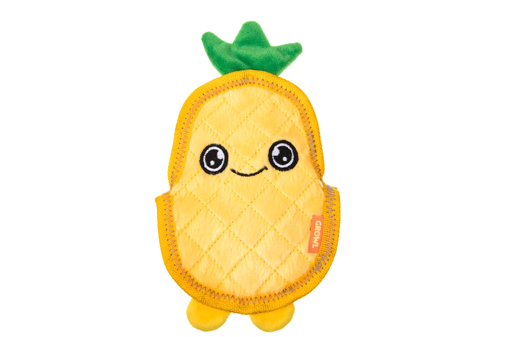 Jouet couineur pour chien avec trois couineurs – Growl Flip Floppz Penny l’ananas – Image 2
