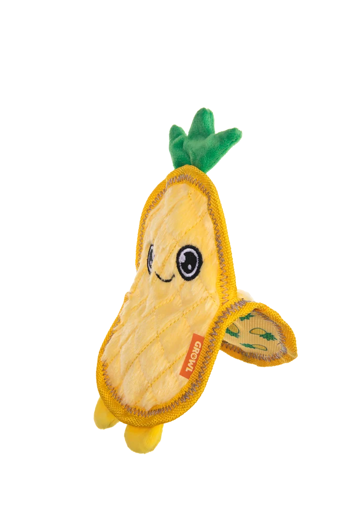 Jouet couineur pour chien avec trois couineurs – Growl Flip Floppz Penny l’ananas – Image 3
