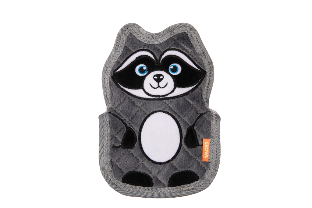 Jouet couineur pour chien avec trois couineurs – Growl Flip Floppz Randy le raton laveur – Image 2