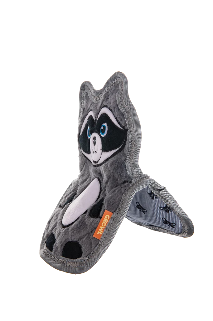 Jouet couineur pour chien avec trois couineurs – Growl Flip Floppz Randy le raton laveur – Image 3