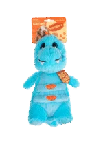 Peluche pour chien avec corde et grand couineur – Growl Stomperz Terry, le Tyrannosaure Rex bleu