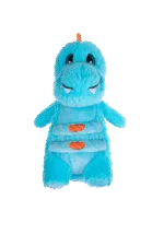 Peluche pour chien avec corde et grand couineur – Growl Stomperz Terry, le Tyrannosaure Rex bleu – Image 2