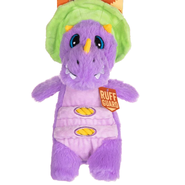 Peluche pour chien avec corde et grand couineur – Growl Stomperz Benny le brachiosaure violet