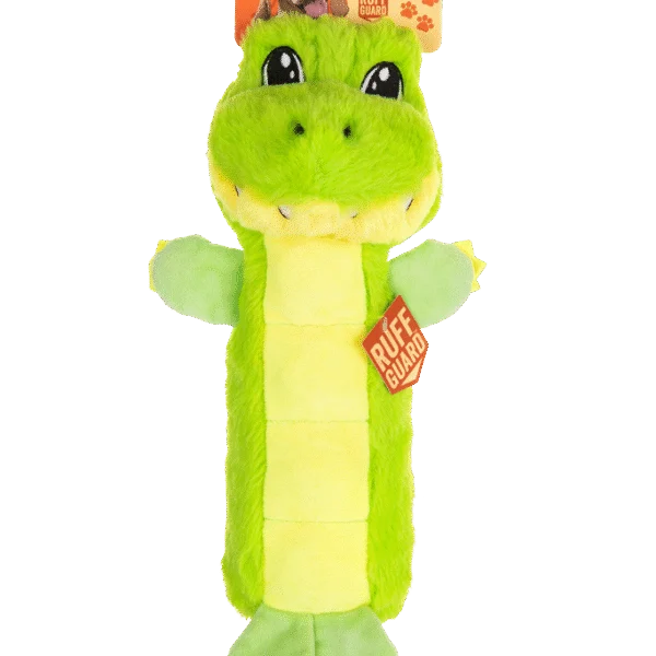 Peluche pour chien avec zone couinante et couineur – Growl Belly Busters Gary le crocodile
