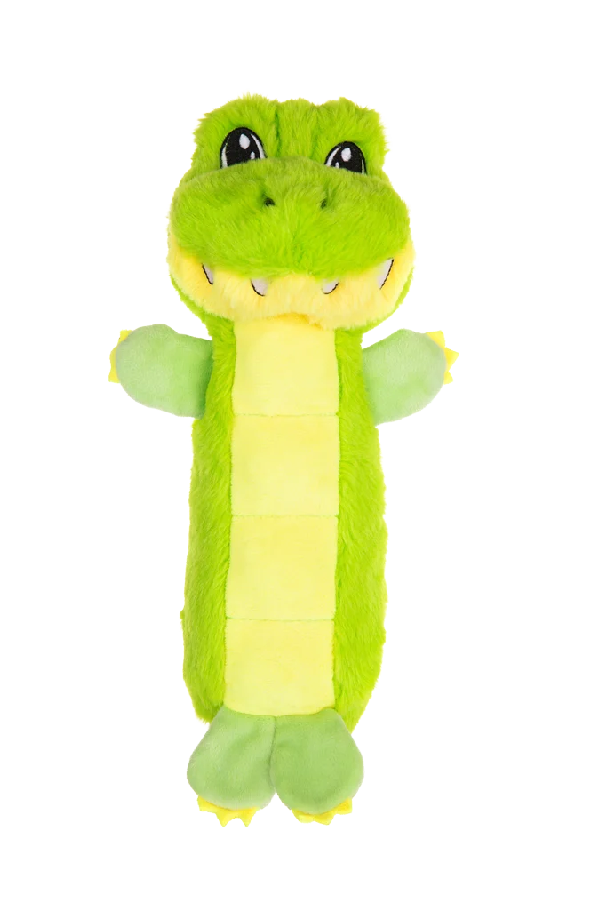 Peluche pour chien avec zone couinante et couineur – Growl Belly Busters Gary le crocodile – Image 2