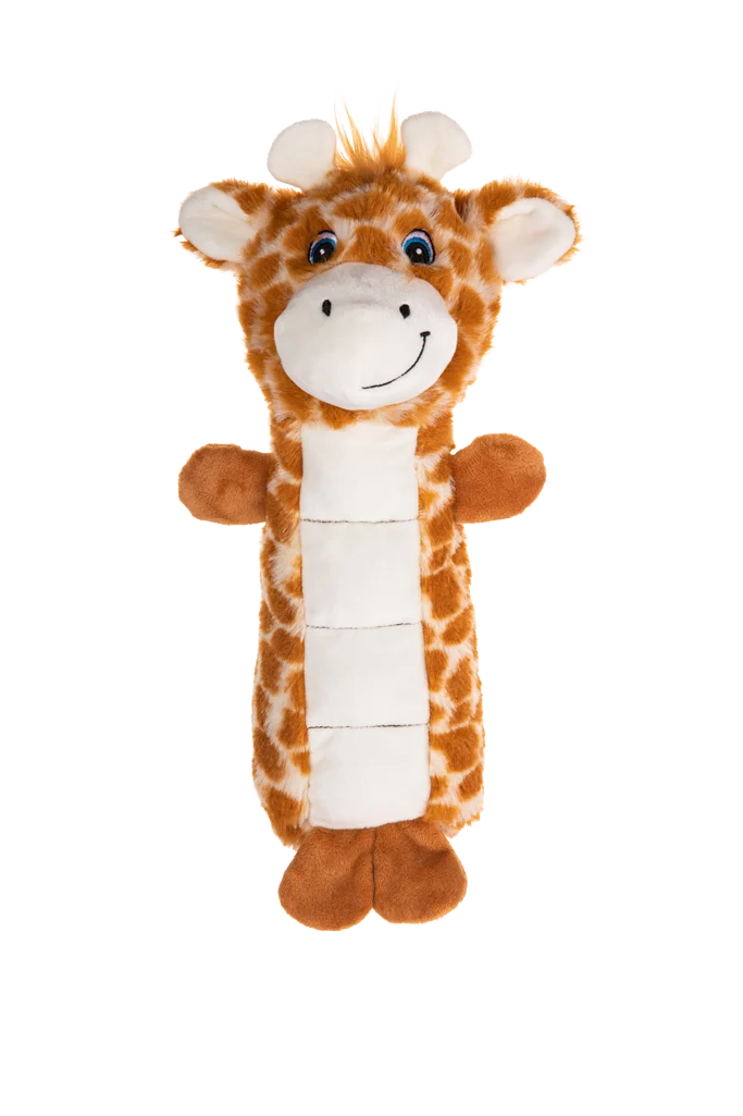 Peluche pour chien avec zone sonore et couineur – Growl Belly Busters Ginny la girafe – Image 2