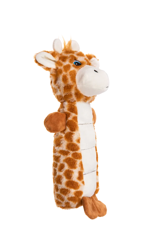 Peluche pour chien avec zone sonore et couineur – Growl Belly Busters Ginny la girafe – Image 3