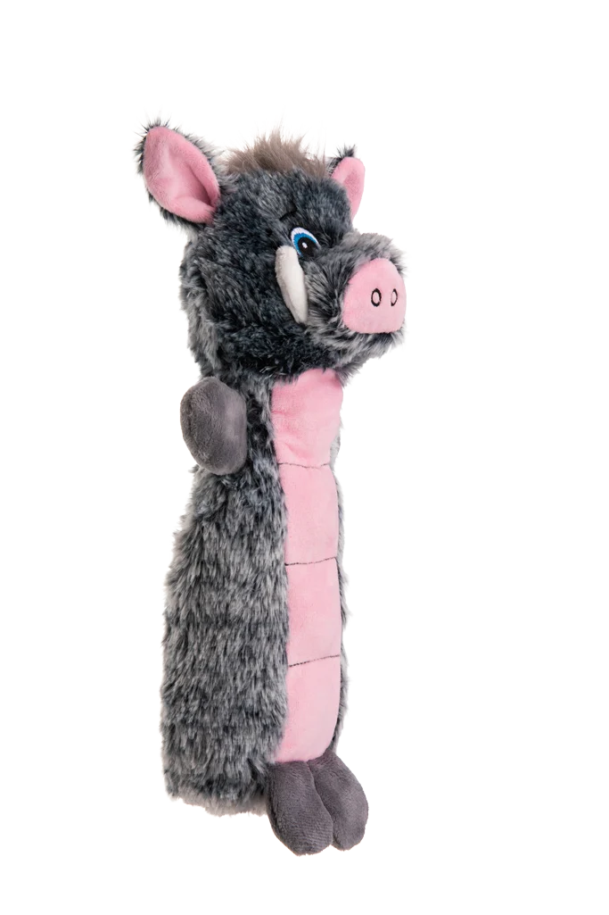 Peluche pour chien avec surface couineuse et couineur – Growl Belly Busters Wally le cochon – Image 3