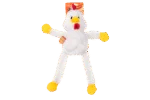Jouet pour chien en peluche avec 5 couineurs – Growl Pulldozers Chuck le Poulet