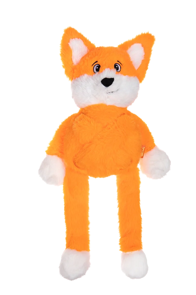 Peluche pour chien avec 5 couineurs – Growl Pulldozers Freddy le renard – Image 2