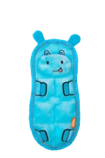 Peluche plate pour chien avec 7 couineurs – Growl Zoo Matz Hugo l’hippopotame – Image 2