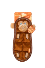 Peluche plate pour chien avec 7 couineurs – Growl Zoo Matz Mildred le singe