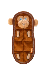 Peluche plate pour chien avec 7 couineurs – Growl Zoo Matz Mildred le singe – Image 2