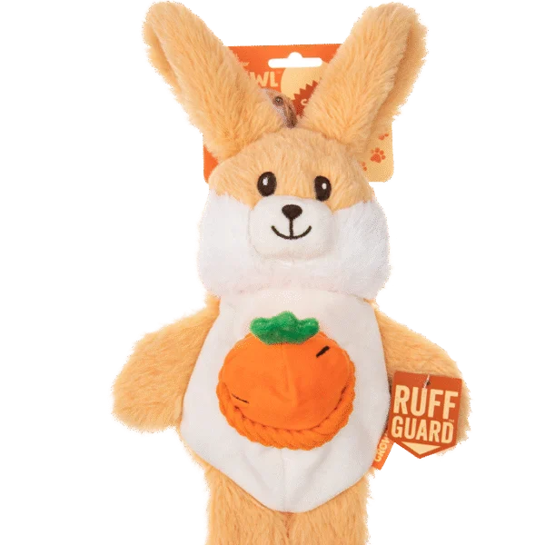 Peluche pour chien avec 2 couineurs et un jouet caché – Growl Snackerz Bentley le lapin