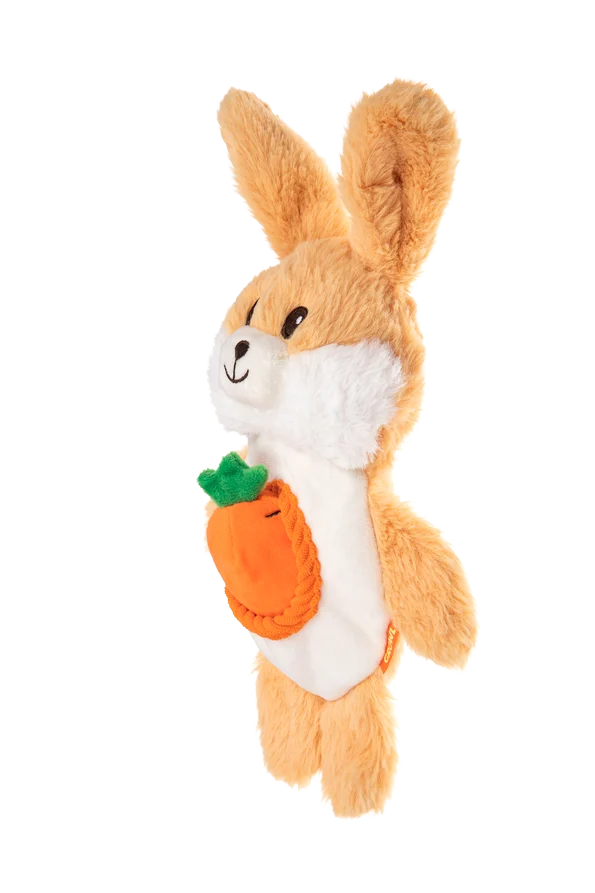 Peluche pour chien avec 2 couineurs et un jouet caché – Growl Snackerz Bentley le lapin – Image 3