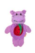 Peluche pour chien en peluche avec 2 couineurs et jouet caché – Growl Snackerz Hilda de Hippo – Image 2