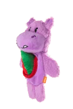 Peluche pour chien en peluche avec 2 couineurs et jouet caché – Growl Snackerz Hilda de Hippo – Image 3