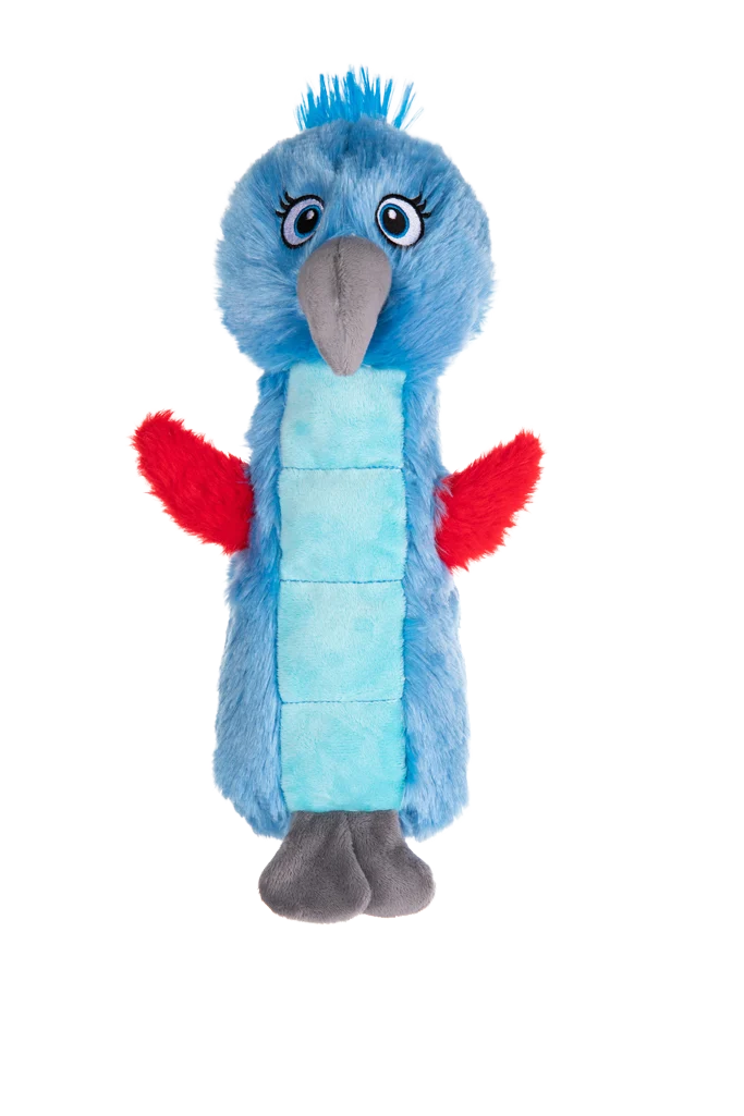 Peluche pour chien avec tissu sonore et couineur – Growl Belly Burdz Percy le perroquet – Image 2