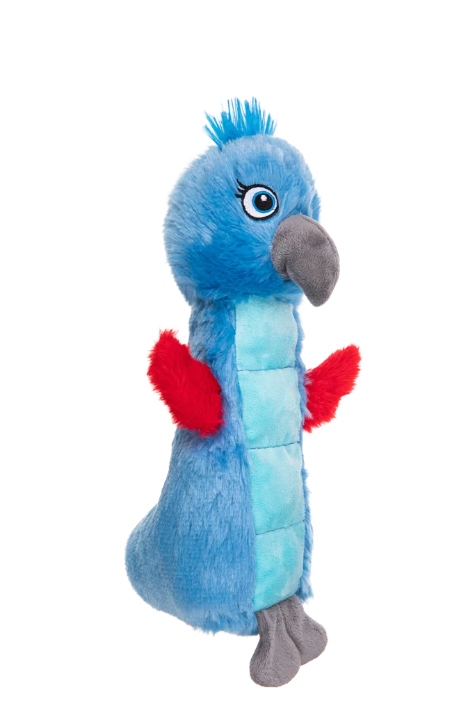 Peluche pour chien avec tissu sonore et couineur – Growl Belly Burdz Percy le perroquet – Image 3