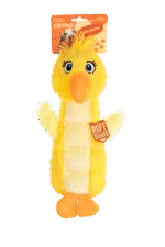 Peluche pour chien avec pouic intégré et couineur – Growl Belly Burdz Sunny le canari