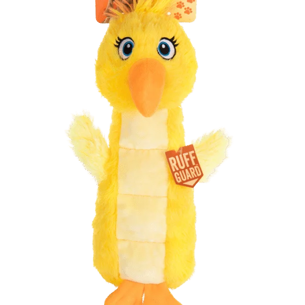 Peluche pour chien avec pouic intégré et couineur – Growl Belly Burdz Sunny le canari