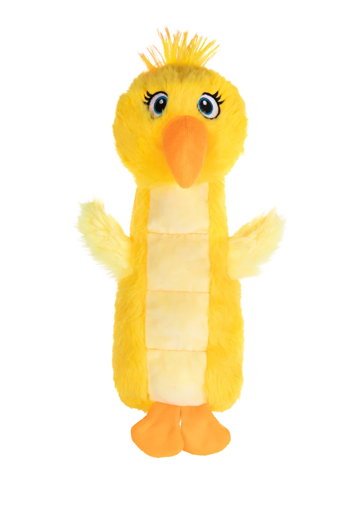 Peluche pour chien avec pouic intégré et couineur – Growl Belly Burdz Sunny le canari – Image 2